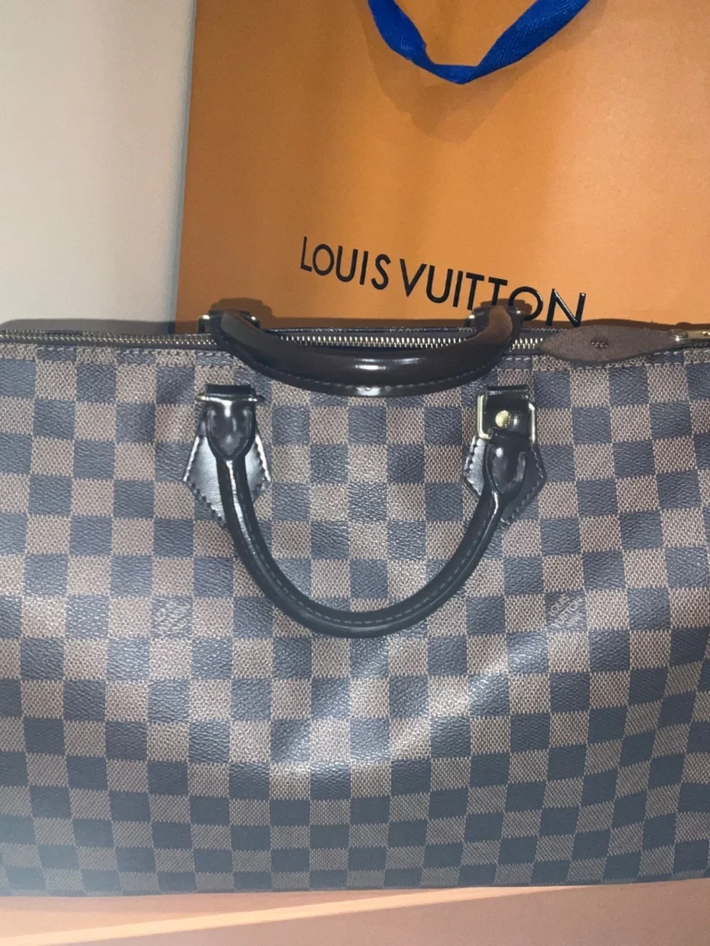Louis Vuitton Damier Ebene Speedy 35 Authentic